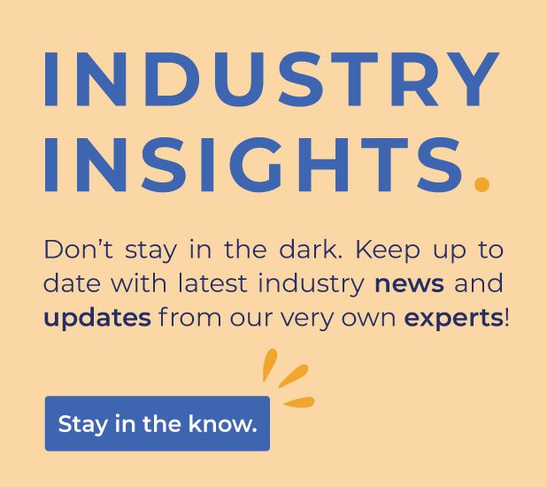 Illustration about industry insights with a blue button