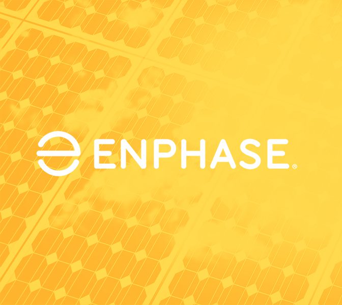 Solar panels with yellow overlay and Enphase logo