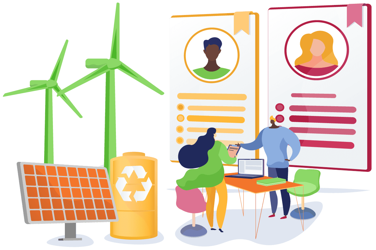 Renewable Energy Recruitment Agency illustration